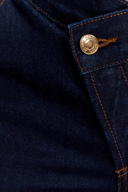 Remington V Front Straight Leg Jeans Indigo Blue