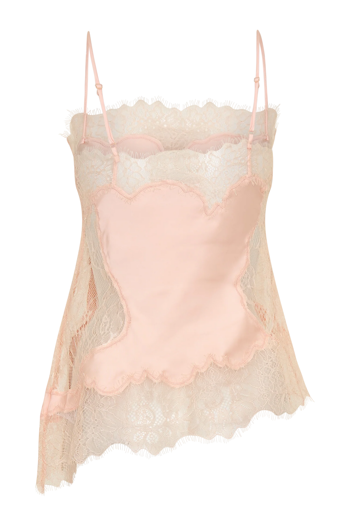 Miriam Satin Lace Camisole Peach