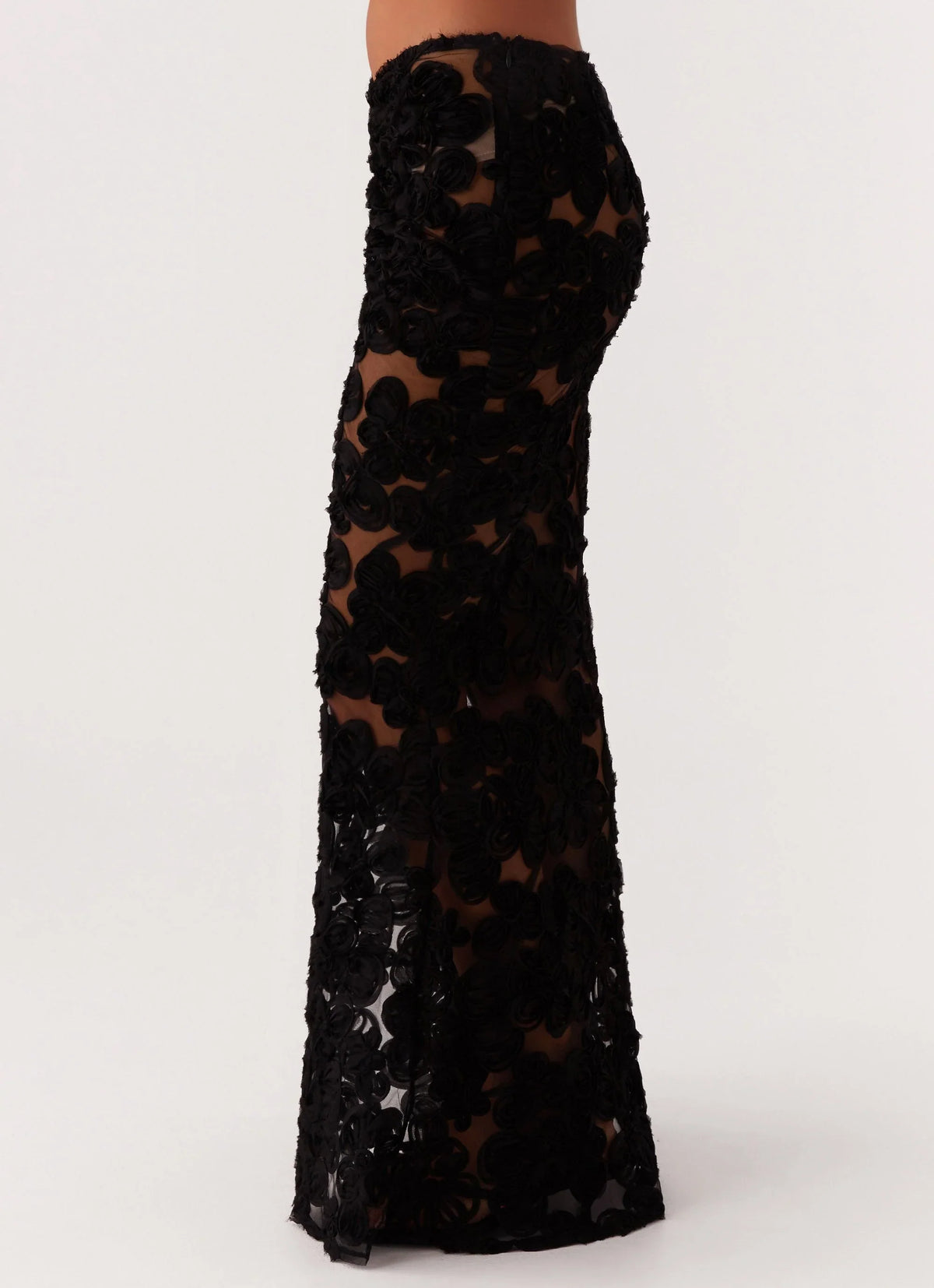 Fiorella Floret Maxi Skirt Black