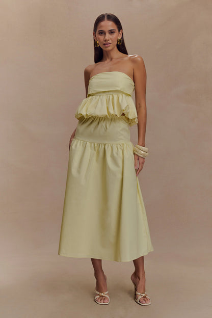 Amirah Midi Skirt Lemon