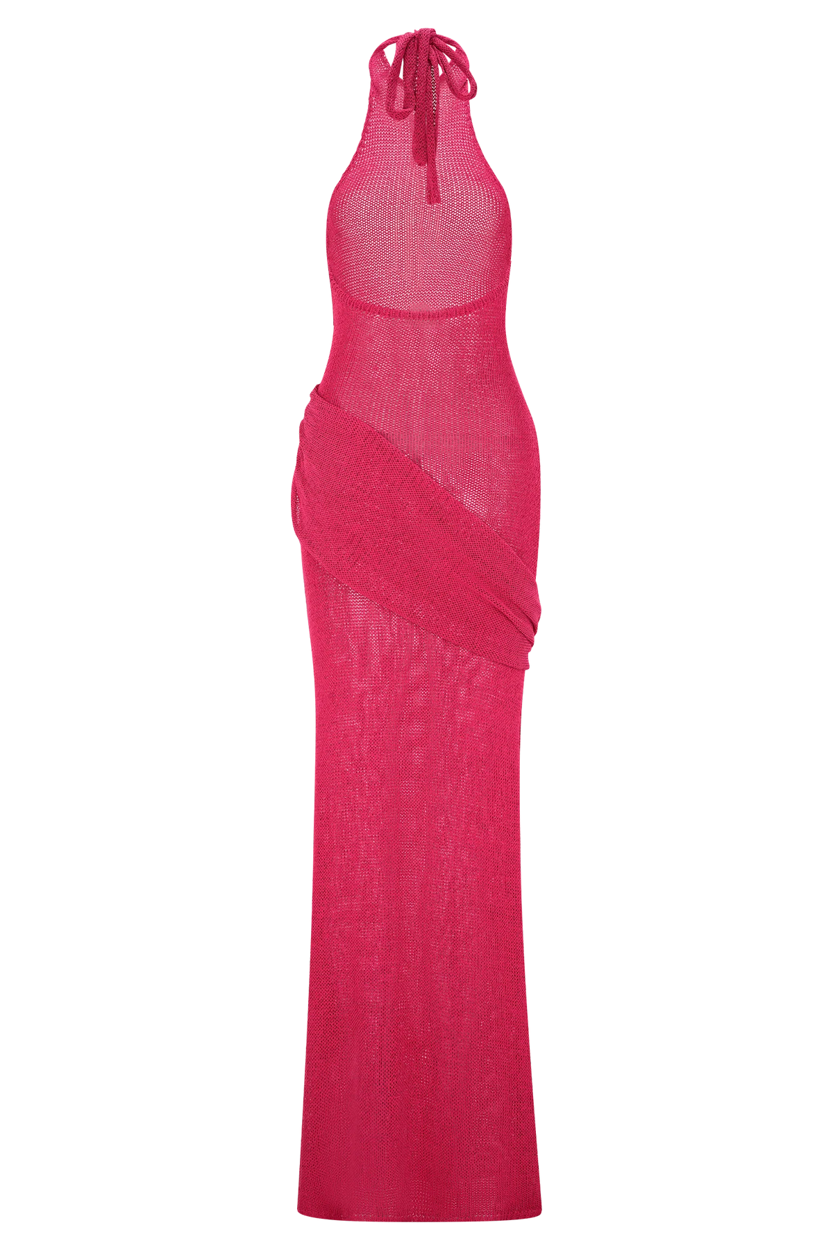 Reece Halter Knit Maxi Dress Dragonfruit