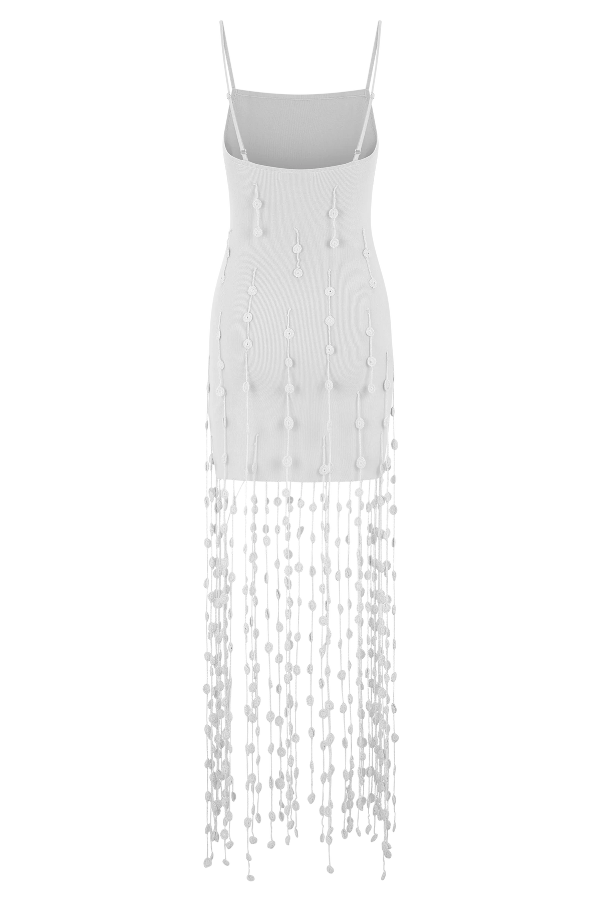 Tove Hand Knit Flower Mini Dress White