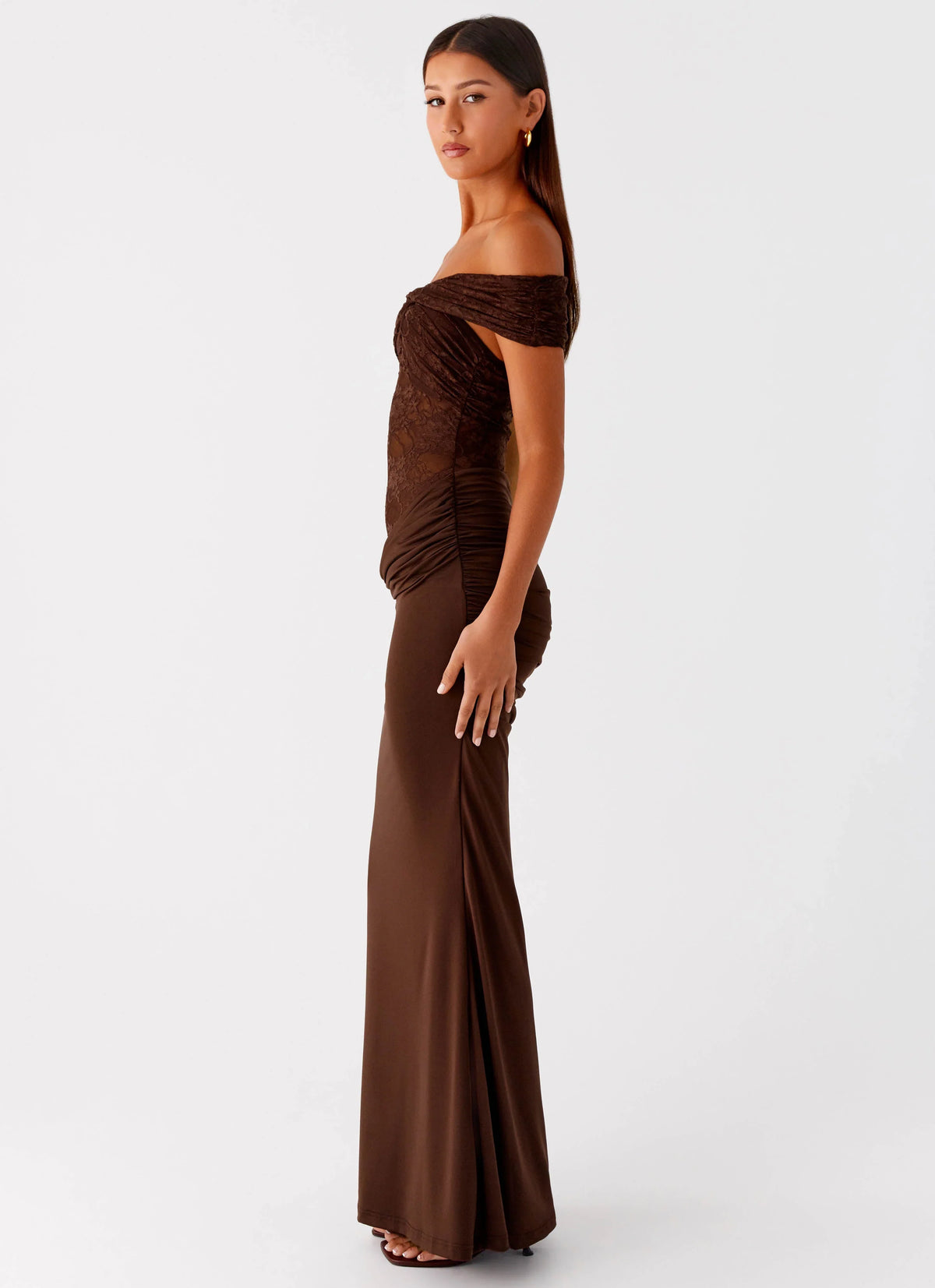 Either Way Maxi Dress Chocolate