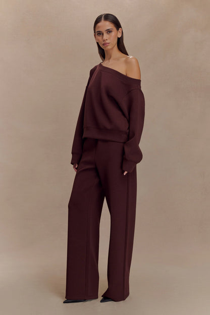 August Straight Leg Jogger Chocolate
