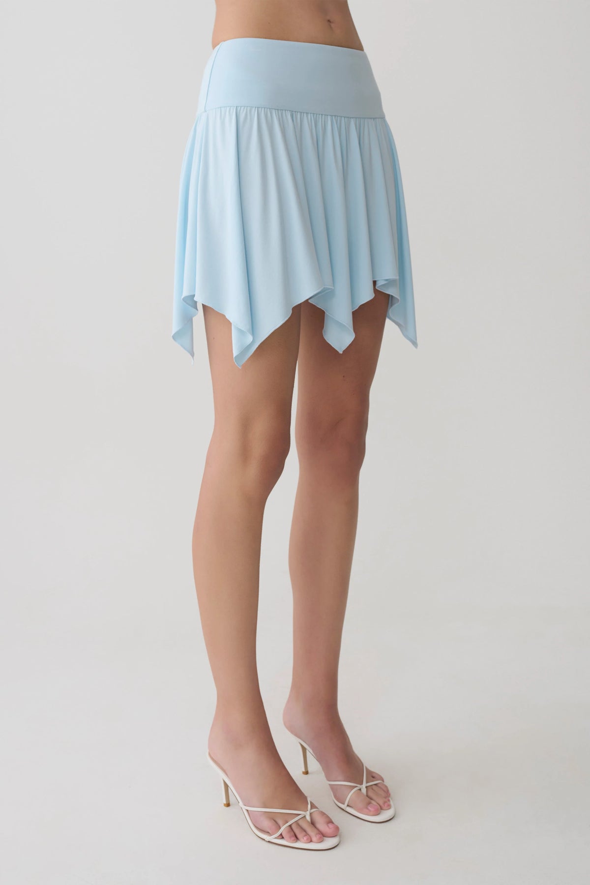 Ambrose Hankie Mini Skirt Pale Blue