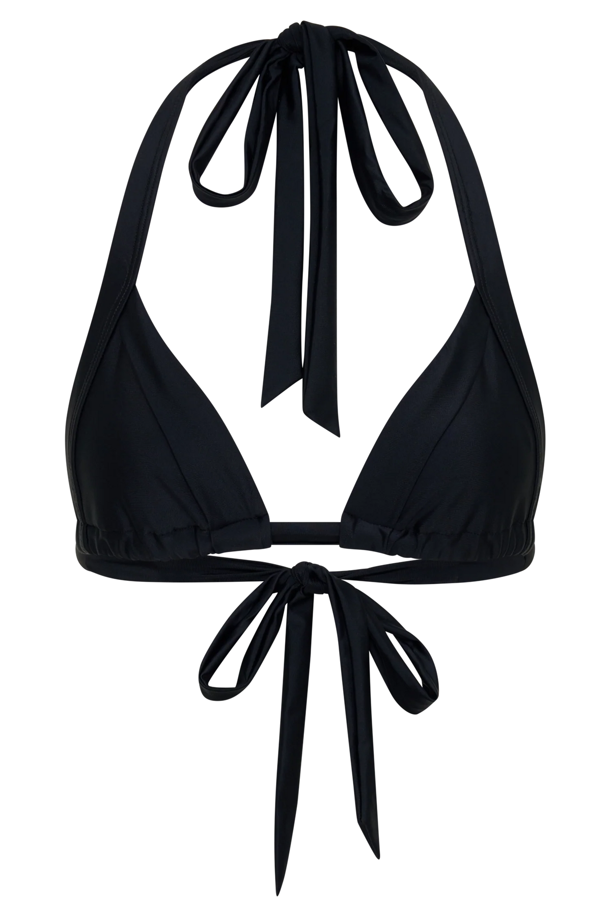 Fern Triangle Bikini Top Black