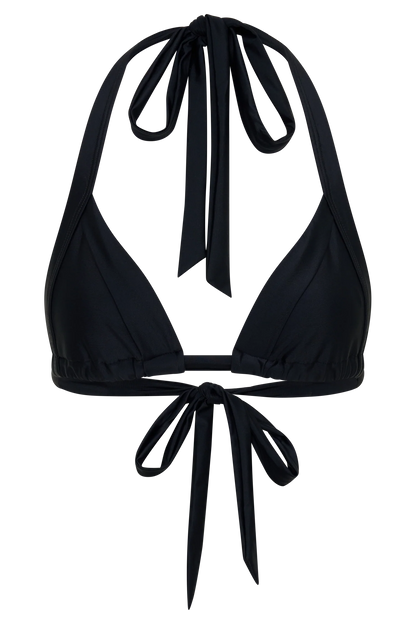 Fern Triangle Bikini Top Black