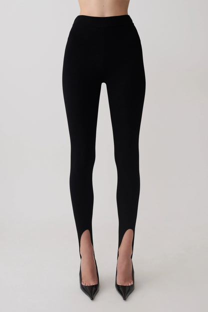 Valerie Stirrup Leggings Black