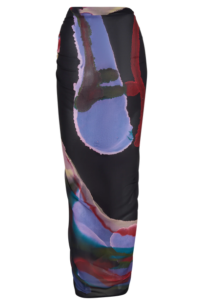 Evie Chiffon Sarong Multi Fluid Reverie Print
