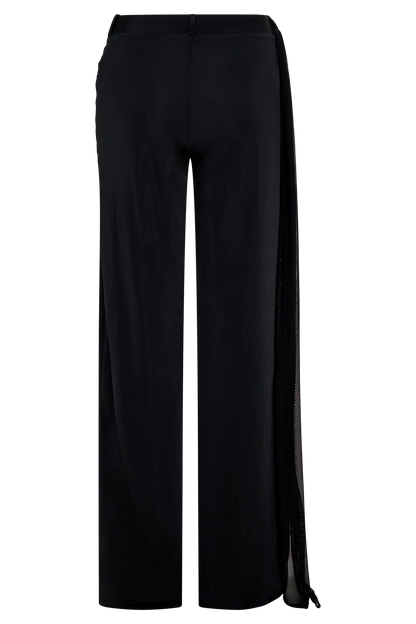 Aspyn Slinky Gathered Wide Leg Pants Black