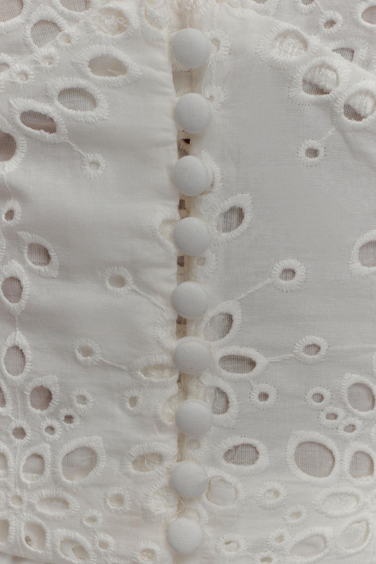 Arla Sleeveless Broderie Top White