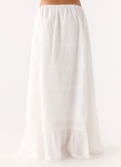 Lior Cotton Maxi Skirt White