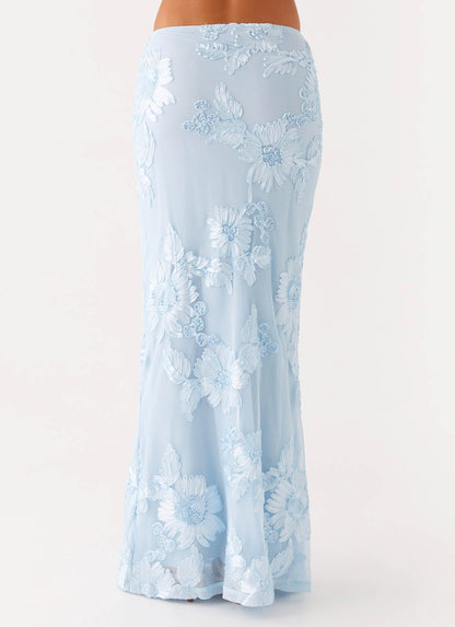 Radiate Maxi Skirt Blue