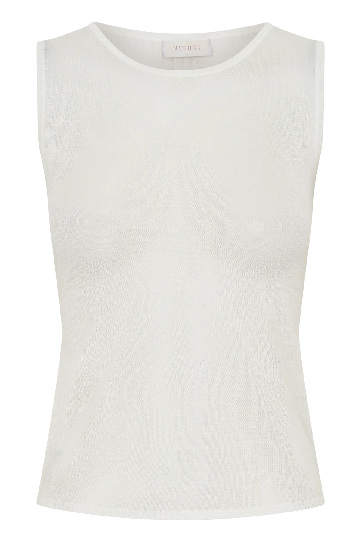 Dollie Sheer Knit Tank Top Ivory