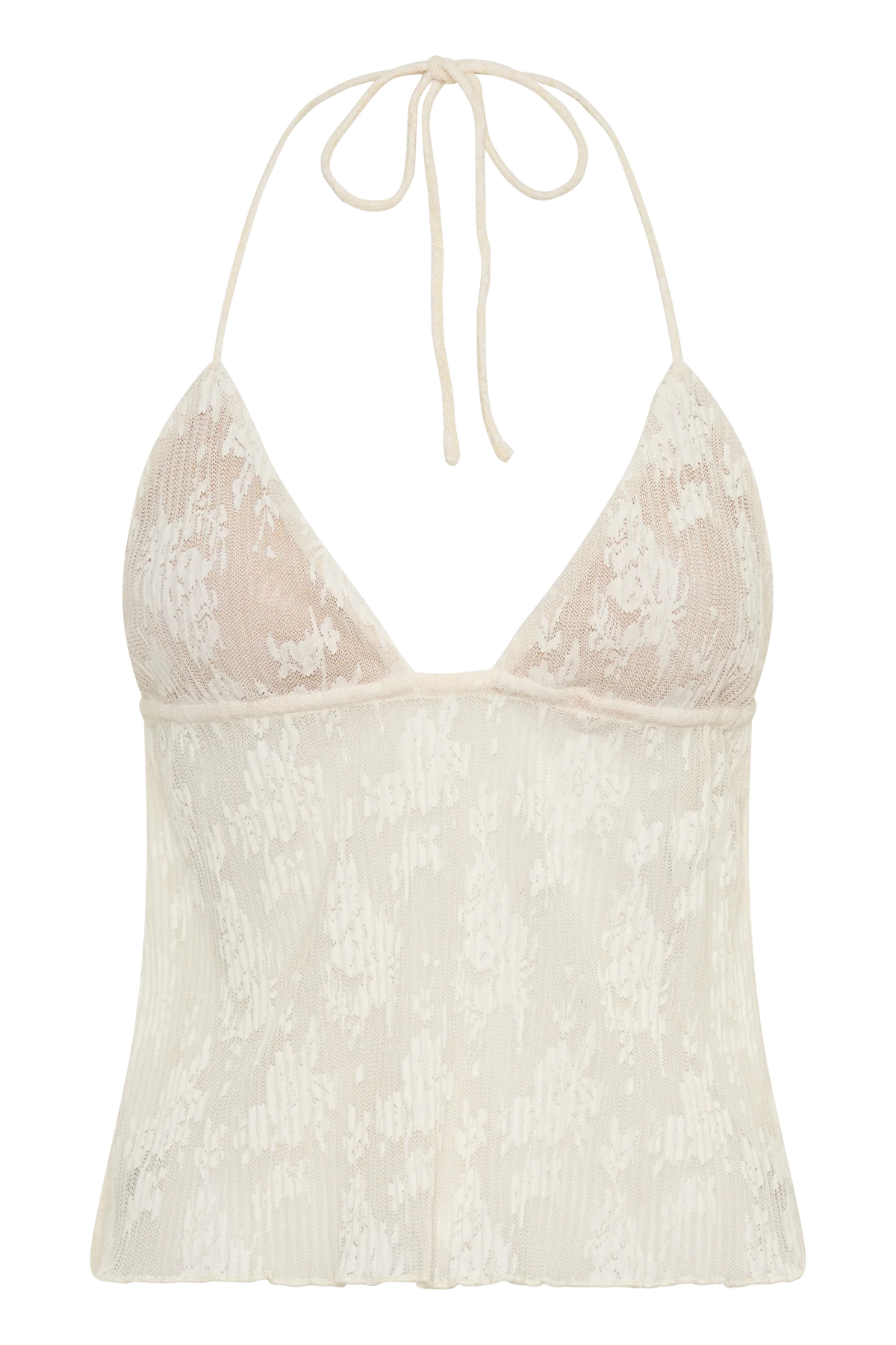 Ambrose Lace Cami Halter Top Ivory