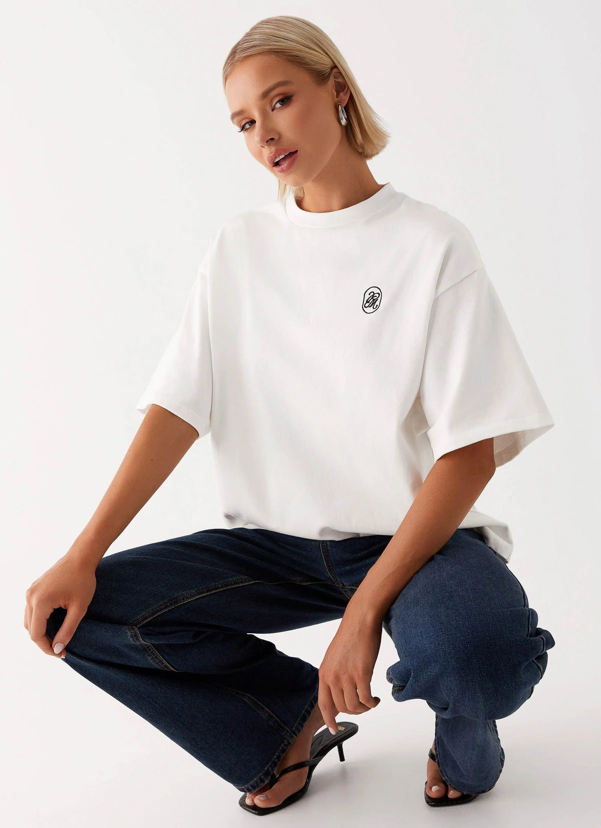 Carefree Monogram T Shirt White