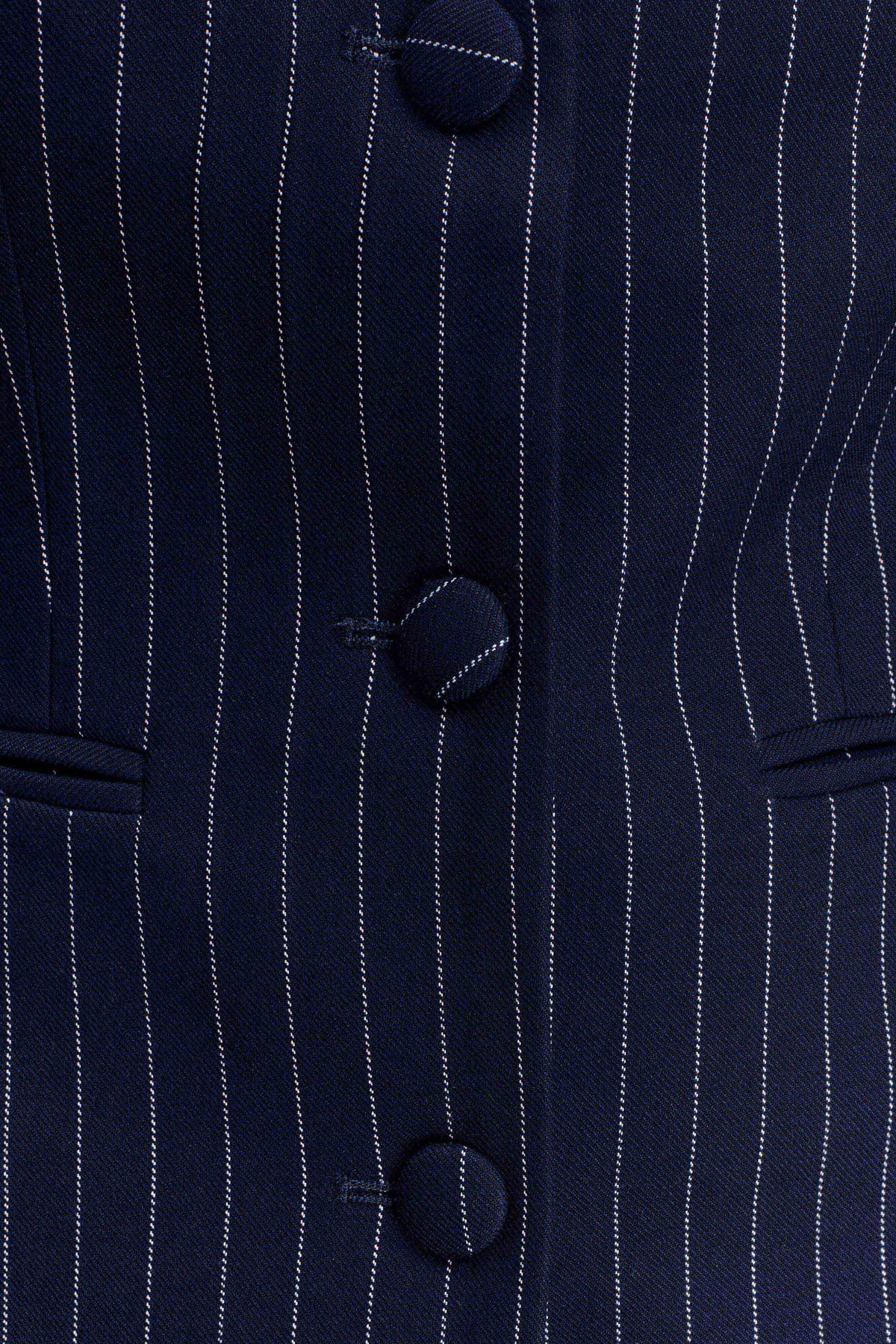 Bellamy Cinched Blazer Navy Pinstripe