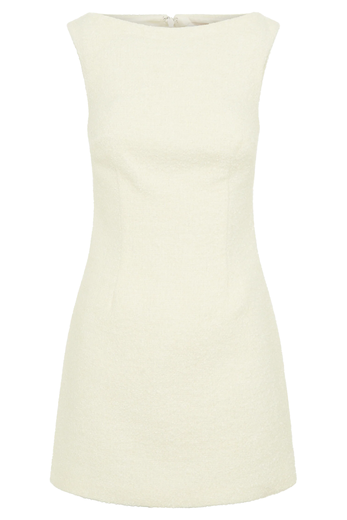 Angela Textured Boucle Mini Dress Ivory