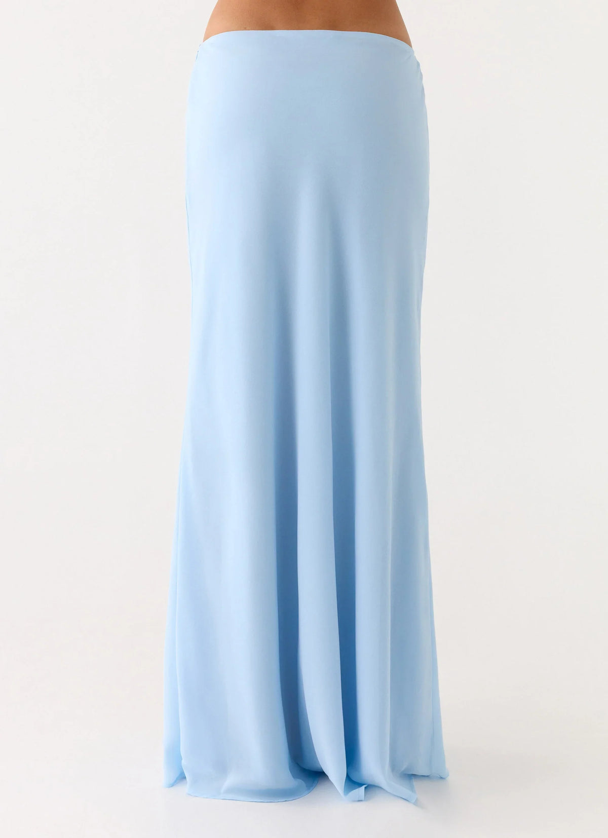 Star Girl Chiffon Maxi Skirt Blue
