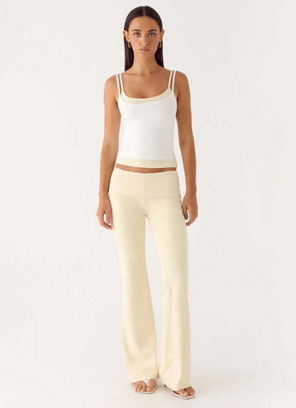 Renae Low Rise Pants Baby Yellow