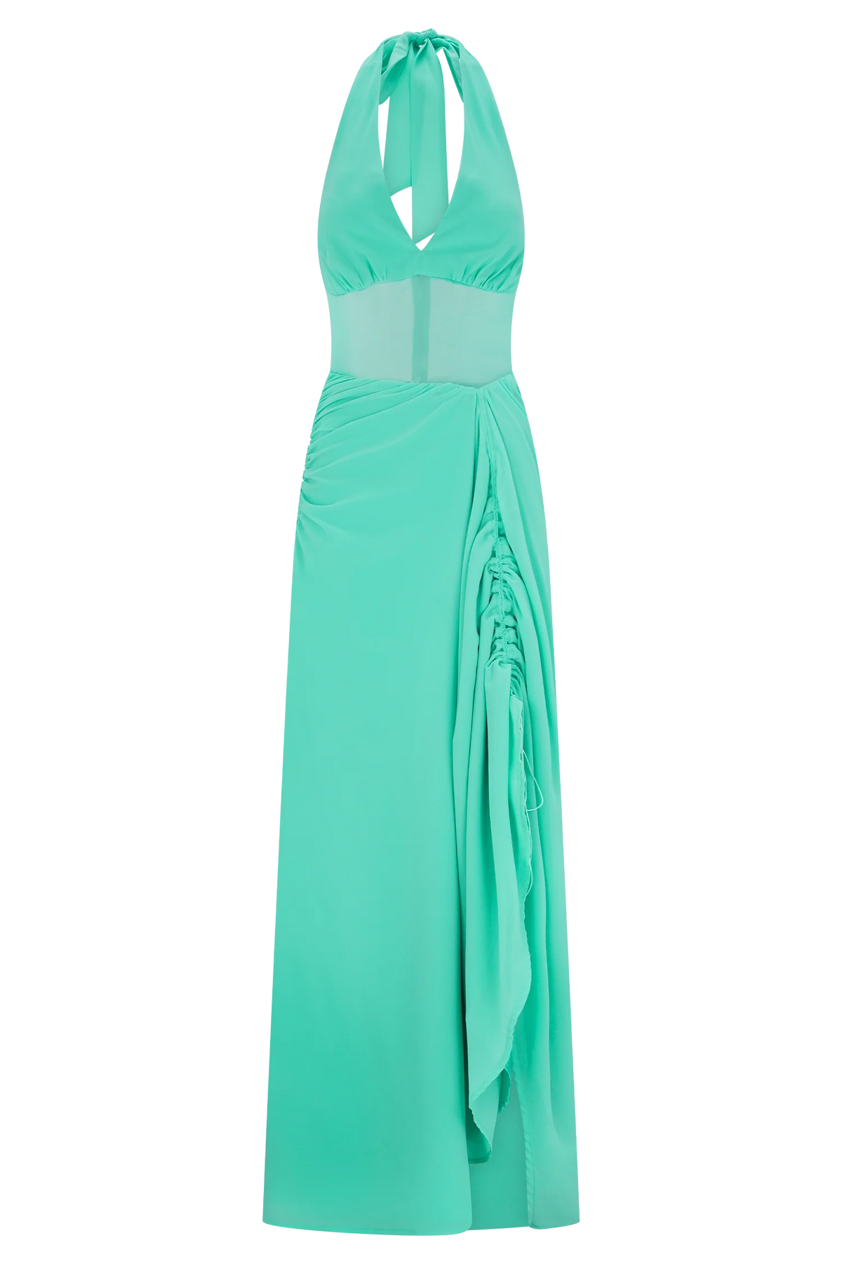 Jonna Chiffon And Mesh Maxi Dress Lagoon