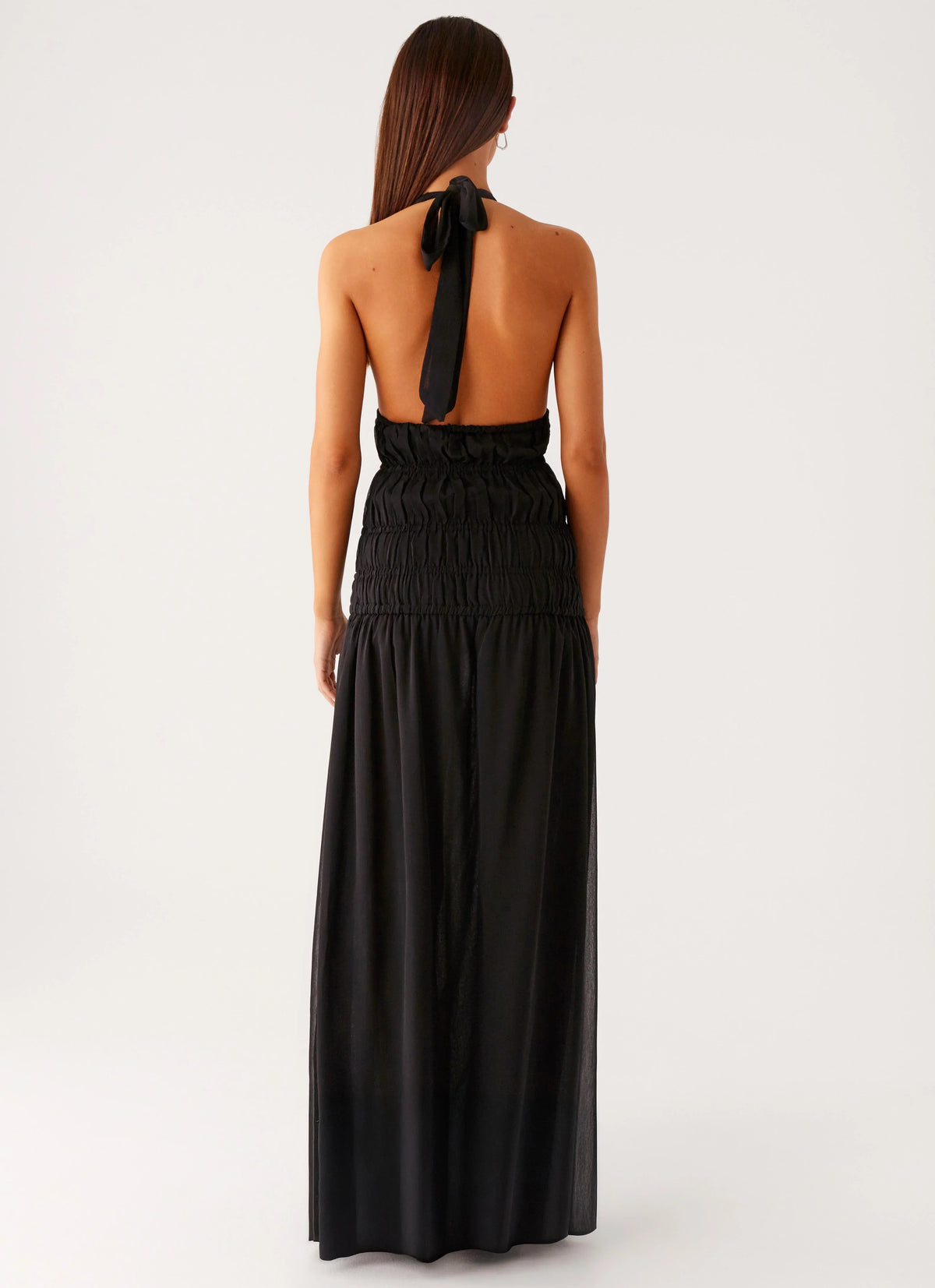 Dione Halter Maxi Dress Black