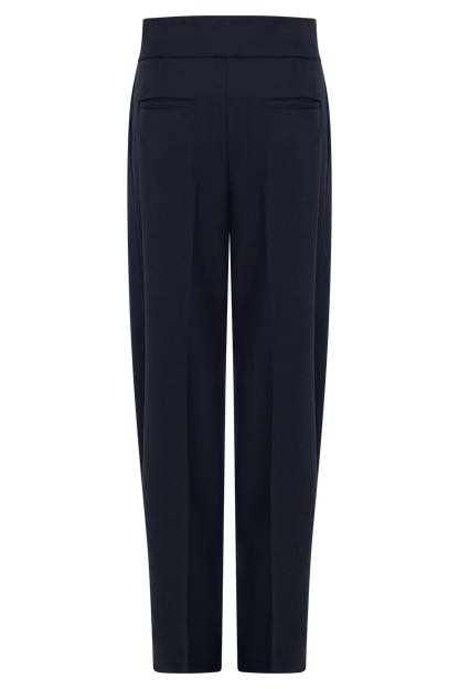 Penelope Pleated High Waisted Pants Dark Navy