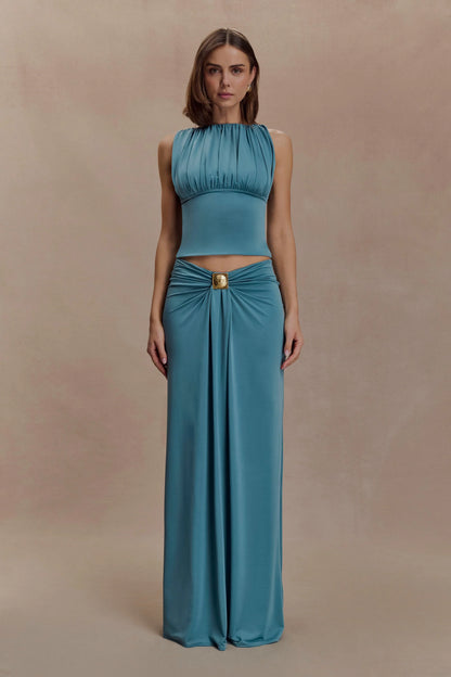 Erina Slinky Open Back Top Teal