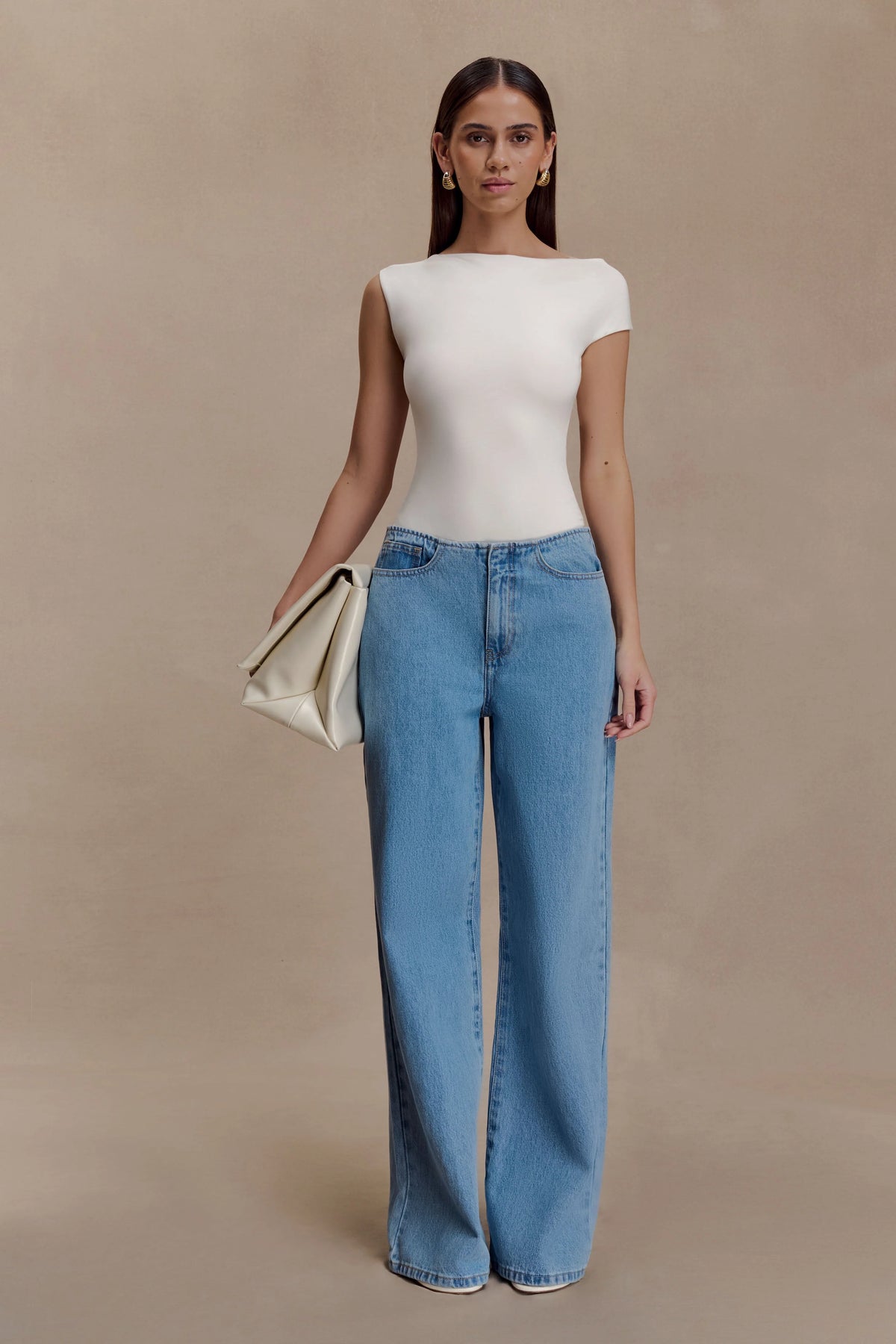 Niamh Modal Twist Back Bodysuit Ivory