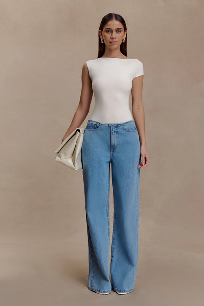 Niamh Modal Twist Back Bodysuit Ivory