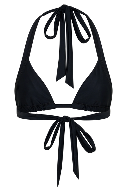 Fern Triangle Bikini Top Black