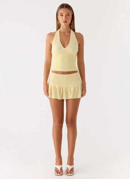 Mimi Beaded Top Yellow