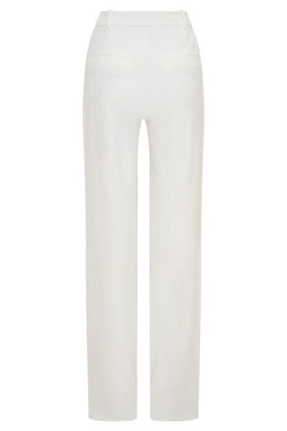 Maude Crepe Straight Leg Pants Ivory