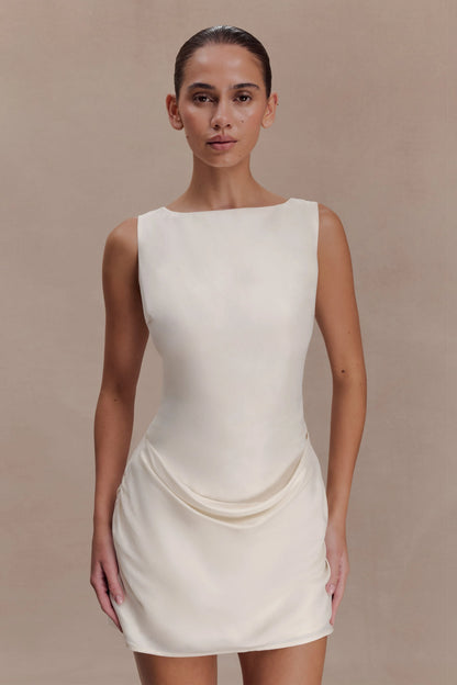 Bexley Draped Mini Dress Ivory