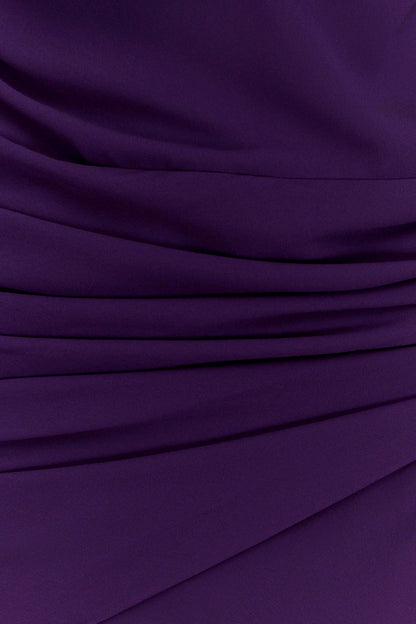 Giulia Chiffon Draped Maxi Dress Purple