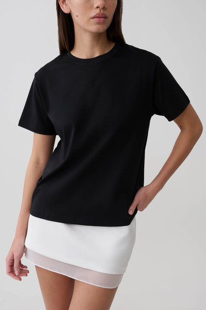 Sega Cotton Oversized T Shirt Black