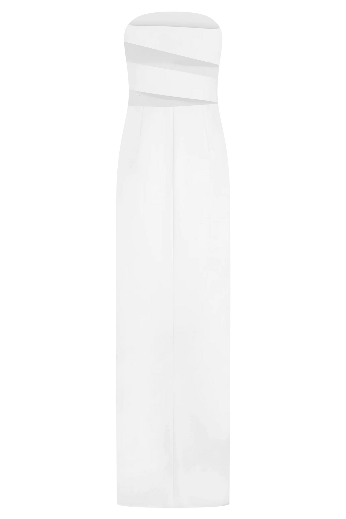 Paulina Cut Out Strapless Maxi Dress White