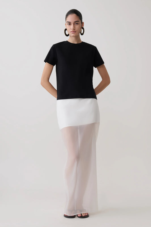 Ximena Organza Maxi Skirt White