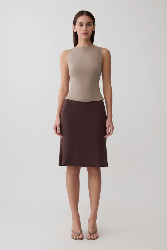 Greer Knee Length Skirt Espresso