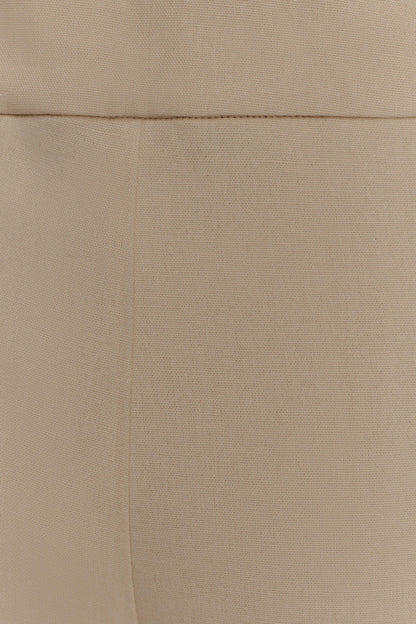 Raya Mid Rise Wide Leg Linen Pant Natural Beige