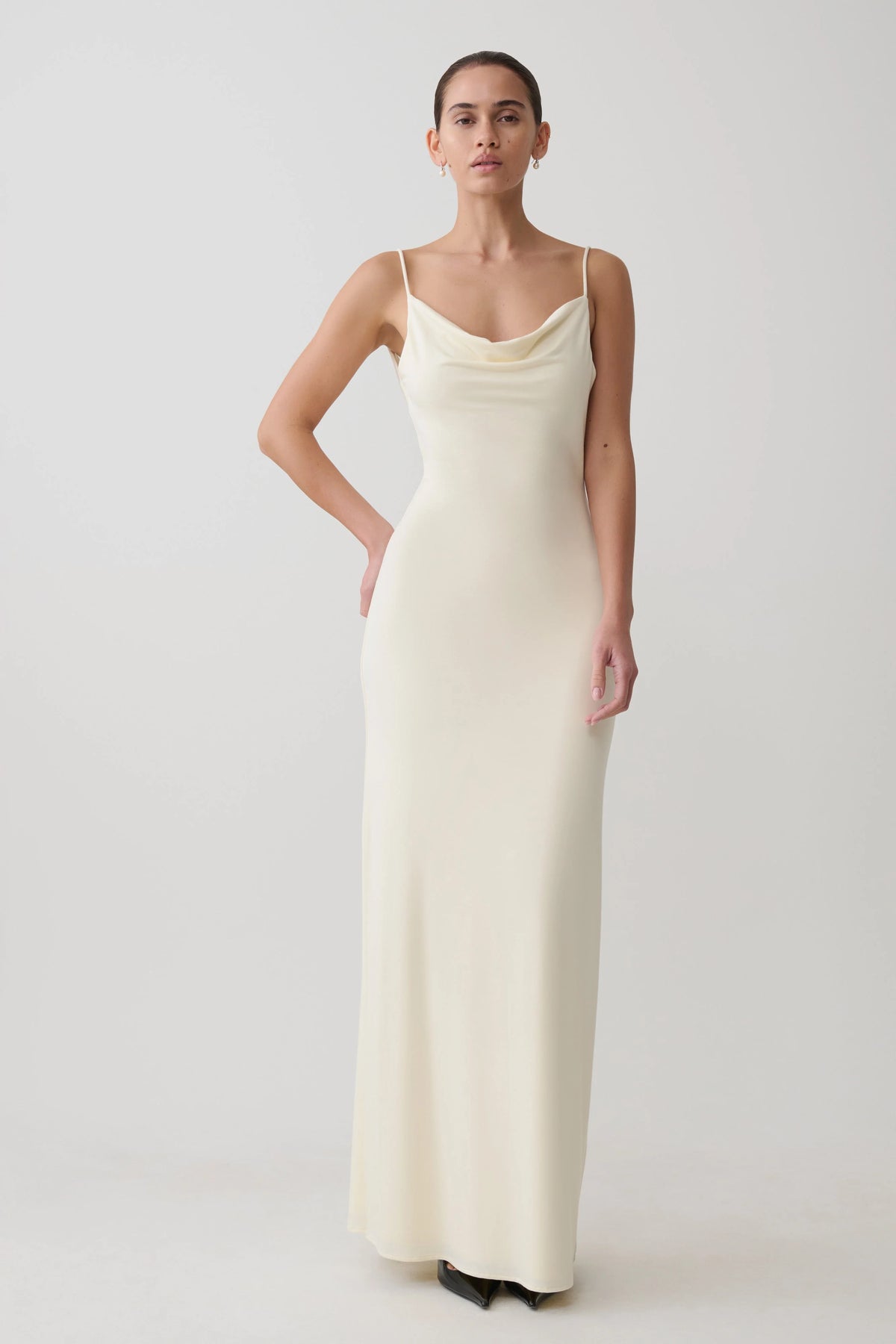 Joni Cowl Maxi Dress Ivory
