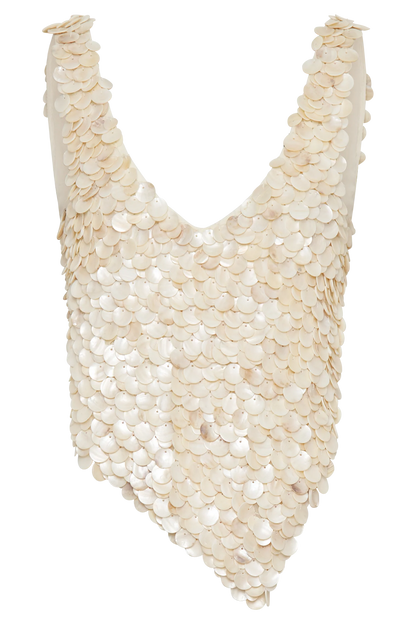 Willow Mother Of Pearl Halter Top Pearl