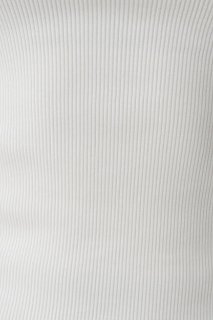 Aisling Ribbed Square Neck Sleeveless Top Ivory