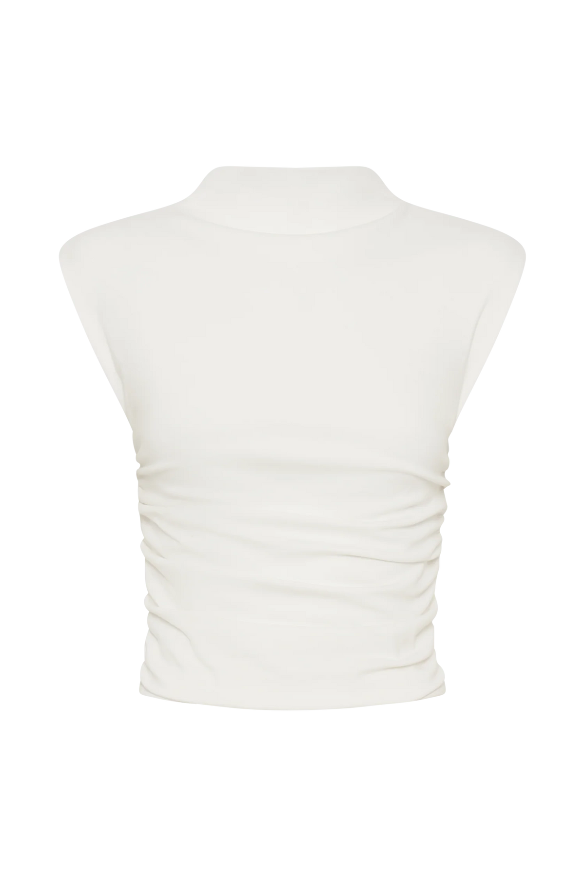 Ellia High Neck Sleeveless Top White