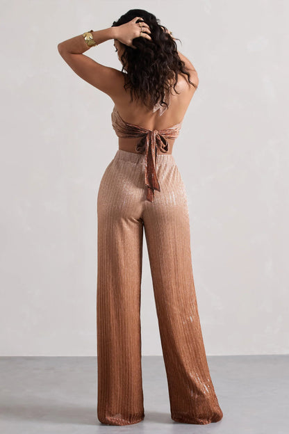 Connection Gold Metallic Ombre Trousers