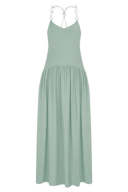 Darling Linen Maxi Dress Sage