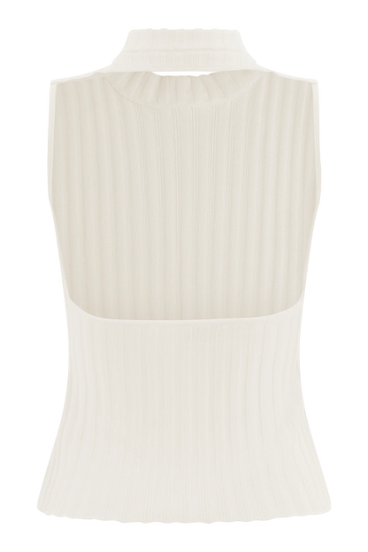 Oona Turtle Neck Knit Top Ivory