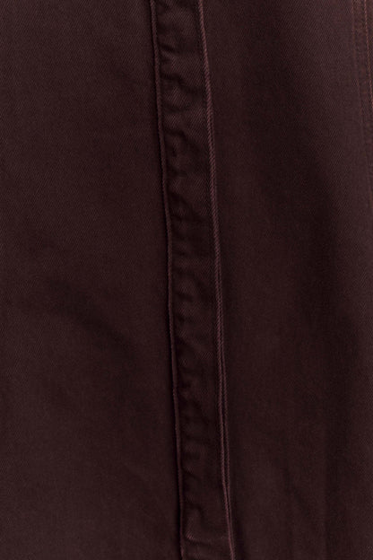 Maya Oversized Denim Shirt Chocolate