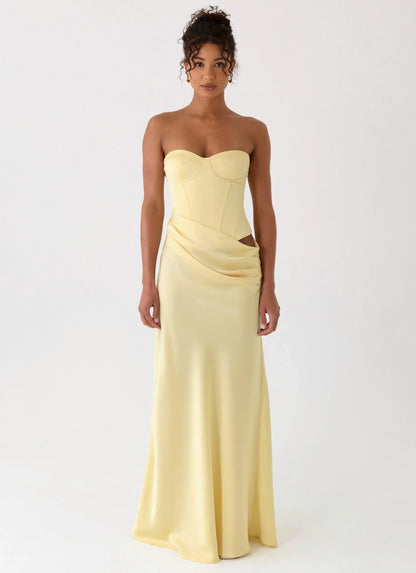Emory Corset Maxi Dress Yellow