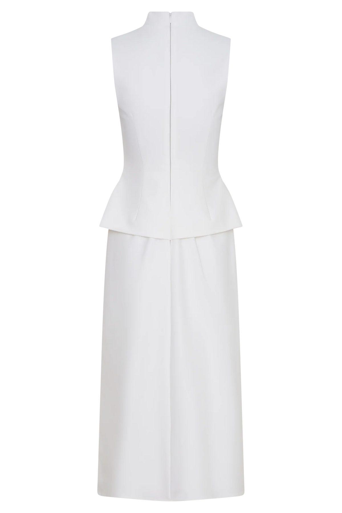 Yanina Cotton Halter Midi Dress White